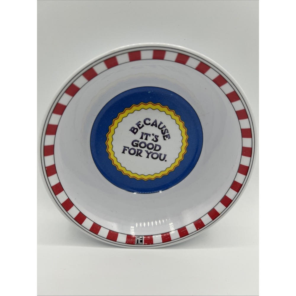 VTG 1997 Mary Engelbreit Melamine Kids Bowl -"Because It's Good For You"